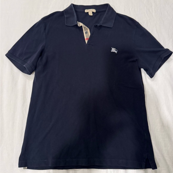 Burberry Navy Polo Shirt - Picture 1 of 3